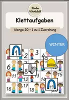 Vorschau - Fördermaterial/Inklusion - Klettaufgabe: 20er Tafel - Zahlenstrahl - WINTER (TEACCH) - Deckblatt