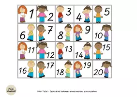 Vorschau - Fördermaterial/Inklusion - Klettaufgabe: 20er Tafel - Zahlenstrahl - WINTER (TEACCH) - Seite 3