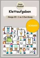 Vorschau - Fördermaterial/Inklusion - Klettaufgabe: 20er Tafel - Zahlenstrahl - SOMMER (TEACCH) - Deckblatt