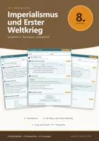 Vorschau - Arbeitsblätter - Erster Weltkrieg Geschichte 8 Gymnasium - Deckblatt