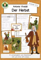 Vorschau - Arbeitsblätter - Vivaldi: Der Herbst – Die vier Jahreszeiten (Musik Grundschule Klasse 2–4) Programmmusik & Hörübungen - Seite 1