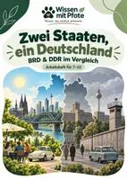 Vorschau - Arbeitsblätter - Zwei Staaten, ein Deutschland – BRD & DDR im Vergleich - Deckblatt