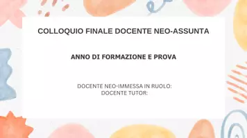 anteprima - Programmi scolastici / Materiali per docenti - INFANZIA - Anno di formazione e prova - Pagina di copertina