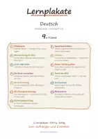 Vorschau - Poster - Lernplakate Deutsch 9 Mittelschule – 13 Merkplakate: Stilebenen, Sprachvarietäten, Abwechslung im Satz u. a. - Deckblatt
