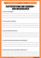 Vorschau - Arbeitsblätter - Erdbeben – 20 Fragen für den Geografieunterricht | Arbeitsblätter Klasse 5–8 - Deckblatt