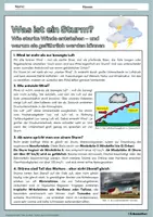 Vorschau - Arbeitsblätter - Stürme - Entstehung von Wind und Sturm - Arbeitsblätter mit Lösungen - Erdkunde Klasse 7/8 - Seite 1