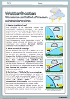 Vorschau - Arbeitsblätter - Wetterfronten - Arbeitsblätter mit Lösungen - Erdkunde Klasse 7/8 - Seite 1