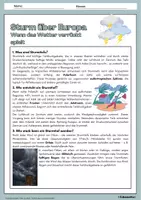 Vorschau - Arbeitsblätter - Stürme in Europa - Sturmtiefs, Orkane und Schutz - Arbeitsblätter mit Lösungen - Erdkunde Klasse 7/8 - Seite 1