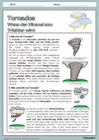 Vorschau - Arbeitsblätter - Tornados - Arbeitsblätter mit Infotext, Aufgaben und Lösungen für Vertretungsstunden - Erdkunde Klasse 7/8 - Seite 1