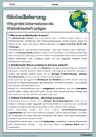 Vorschau - Arbeitsblätter - Globalisierung - multinationale Konzerne und Weltwirtschaft - Arbeitsblätter mit Lösungen - Erdkunde Klasse 9/10 - Seite 1