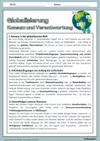 Vorschau - Arbeitsblätter - Globalisierung - Konsum und Verantwortung - Arbeitsblätter mit Lösungen - Erdkunde Klasse 9/10 - Seite 1