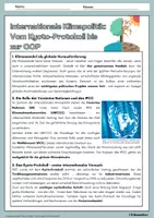 Vorschau - Arbeitsblätter - Klimapolitik - Kyoto-Protokoll, Pariser Abkommen und COP - Arbeitsblätter mit Lösungen - Erdkunde Klasse 9/10 - Seite 1