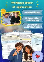 Vorschau - Arbeitsblätter - Writing a Letter of Application / cover letter / Bewerbungsschreiben – Schritt für Schritt zum eigenen Bewerbungsschreiben (Arbeitsblätter & Präsentation) - Deckblatt