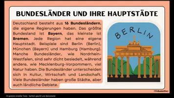 Vorschau - Merkblätter - Deutschland und die Bundesländer - Lernkarten - Erdkunde Klasse 5/6 - Seite 2