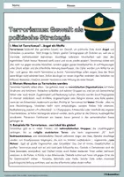 Vorschau - Text - Terrorismus - Arbeitsblatt mit Sachtext und Lösungen - Erdkunde und Gesellschaftslehre Klasse 10 - Seite 1