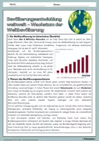 Vorschau - Arbeitsblätter - Bevölkerungsentwicklung weltweit - Wachstum und Prognosen - Arbeitsblatt mit Lösungen Erdkunde Klasse 9/10 - Seite 1