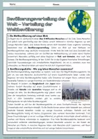 Vorschau - Arbeitsblätter - Bevölkerungsverteilung der Welt - Gunsträume und Ungunsträume - Arbeitsblatt mit Lösungen Erdkunde Klasse 9/10 - Seite 1