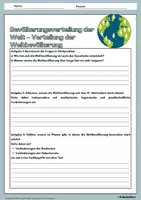 Vorschau - Arbeitsblätter - Bevölkerungsentwicklung weltweit - Wachstum und Prognosen - Arbeitsblatt mit Lösungen Erdkunde Klasse 9/10 - Seite 3