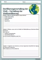 Vorschau - Arbeitsblätter - Bevölkerungsverteilung der Welt - Gunsträume und Ungunsträume - Arbeitsblatt mit Lösungen Erdkunde Klasse 9/10 - Seite 3
