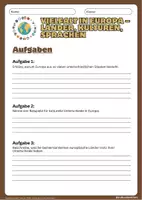 Vorschau - Arbeitsblätter - Europa - Arbeitsblätter zu Ländern, Kulturen und Sprachen mit Lösungen - Erdkunde Klasse 7/8 - Seite 3