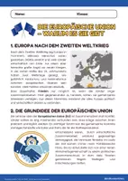 Vorschau - Arbeitsblätter - Europäische Union - Arbeitsblatt mit Infotext, Aufgaben und Lösungen - Erdkunde Klasse 7/8 - Seite 1