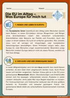 Vorschau - Arbeitsblätter - EU im Alltag - Arbeitsblätter zu Europa mit Lösungen - Erdkunde Klasse 7/8 - Seite 1