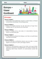 Vorschau - Arbeitsblätter - Europa - unser Kontinent - Arbeitsblätter mit Lösungen - Erdkunde Klasse 5/6 - Seite 3
