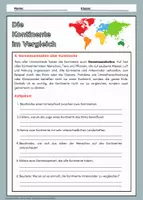 Vorschau - Arbeitsblätter - Kontinente im Vergleich - Arbeitsblatt mit Lösungen - Erdkunde Klasse 5 - Seite 2