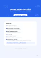 Vorschau - Arbeitsblätter - Die Hundertertafel: Orientierung, Ausschnitte und Muster bis 100 für die 2. Klasse (Hunderterfeld) - Deckblatt