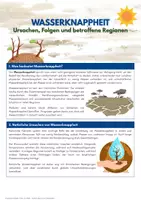 Vorschau - Arbeitsblätter - Wasserknappheit - Ursachen, Folgen und betroffene Regionen - Arbeitsblätter mit Lösungen - Erdkunde Klasse 6/7 - Seite 1