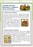 Vorschau - Arbeitsblätter - Landwirtschaft - Aufgaben eines Landwirts auf dem Bauernhof - Arbeitsblätter mit Lösungen - Erdkunde Klasse 5/6 - Seite 1