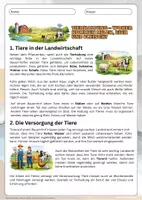 Vorschau - Arbeitsblätter - Tierhaltung einfach erklärt - Woher kommen Milch, Eier und Fleisch - Arbeitsblätter mit Lösungen - Erdkunde Klasse 5/6 - Seite 1