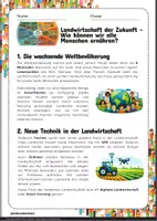 Vorschau - Arbeitsblätter - Landwirtschaft der Zukunft - Welternährung, Smart Farming und Nachhaltigkeit - Arbeitsblätter Erdkunde Klasse 5/6 - Seite 1