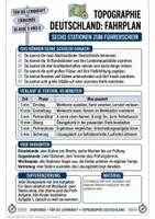 Vorschau - Arbeitsblätter - Topographie Deutschland Führerschein - 6 Lernstationen mit Prüfung und Lösungen - Erdkunde Klasse 5/6 - Seite 1