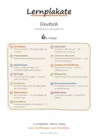 Vorschau - Poster - Lernplakate Deutsch 6 Mittelschule – 13 Merkplakate: Die Objekte, Adverbiale, Präpositionen u. a. - Deckblatt