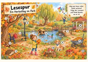 Vorschau - Arbeitsblätter - Lesespur Herbst 4fach differenziert - Seite 1