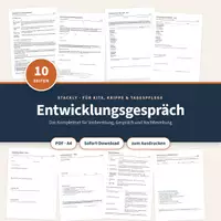 Vorschau - Lehrpläne/Lehrermaterial - Entwicklungsgespräch Kita – Komplettset - Deckblatt