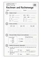 Vorschau - Arbeitsblätter - Lernstand 5 Mathematik – 4 Übungsblätter zu Zahlen, Rechenoperationen & Sachaufgaben - LS5 - Seite 3