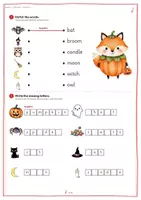 Vorschau - Arbeitsblätter - Halloween Englisch Klasse 3 | Halloween Vocabulary Worksheets | Wortschatz Grundschule | English Arbeitsblätter - Seite 2