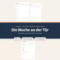 Vorschau - Lehrpläne/Lehrermaterial - Aushänge Wochenplan, Speiseplan, Team - Deckblatt
