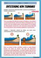 Vorschau - Arbeitsblätter - Tsunami - Entstehung erklärt - Arbeitsblatt mit Lösungen Erdkunde Klasse 6/7 - Seite 2