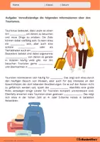 Vorschau - Arbeitsblätter - Tourismus - Arbeitsblätter zum Thema Tourismus, Touristen & Urlaub - Erdkunde für die Sek 1 - Seite 1
