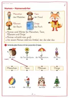 Vorschau - Arbeitsblätter - Nomen Klasse 2 | Namenwörter Deutsch Arbeitsblätter | Großschreibung | Artikel der die das | Einzahl Mehrzahl - Seite 1