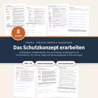 Vorschau - Lehrpläne/Lehrermaterial - Schutzkonzept Kita erarbeiten – Vorlagen - Deckblatt