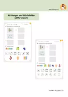 Vorschau - Arbeitsblätter - AB Würfelbilder und Mengen (differenziert) - Deckblatt