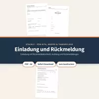 Vorschau - Lehrpläne/Lehrermaterial - Einladung Elternabend Kita – Einladung und Rückmeldung - Deckblatt