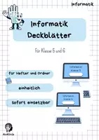 Vorschau - Anderer Materialtyp - Deckblatt Informatik Klasse 5 und 6 - Deckblatt