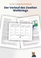 Vorschau - Arbeitsblätter - Stationenlernen: Der Zweite Weltkrieg - Deckblatt