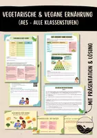 Vorschau - Arbeitsblätter - Vegetarische & vegane Ernährung - Arbeitsblätter & Präsentation - Deckblatt