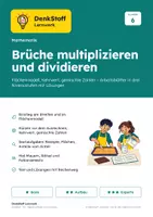 Vorschau - Arbeitsblätter - Brüche multiplizieren/dividieren Klasse 6 - Deckblatt